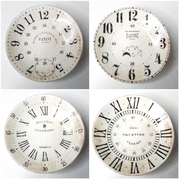 Pottery Barn Dining Potterybarn Set Of 4 Vintage Clock Saucers